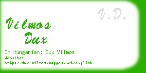 vilmos dux business card